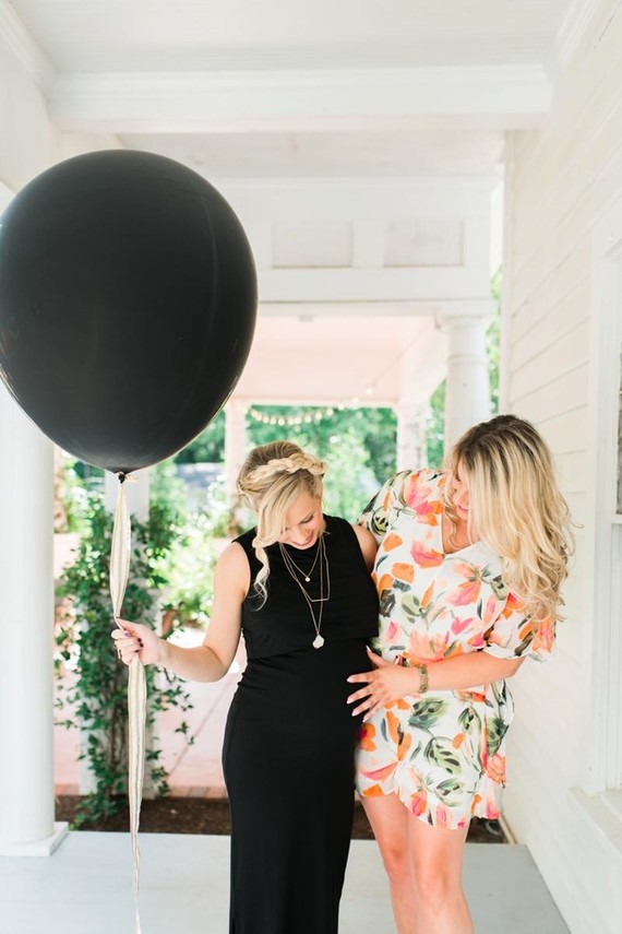 Black and white Southern baby shower