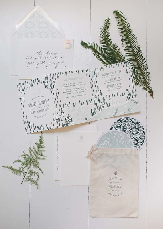 rustic, simple baby shower invites