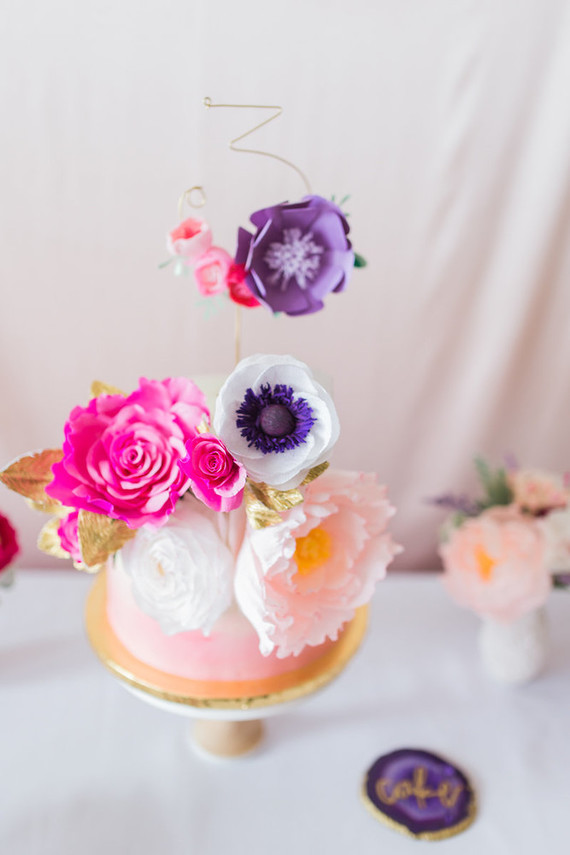 paper flower cake