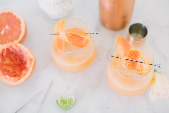 Paloma cocktail with Mezcal and fresh grapefruit juice