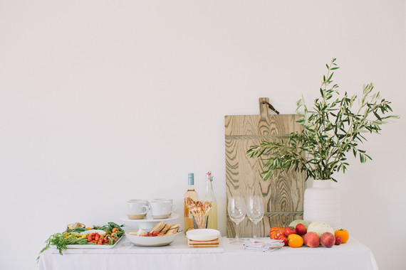 Late summer appetizer bar