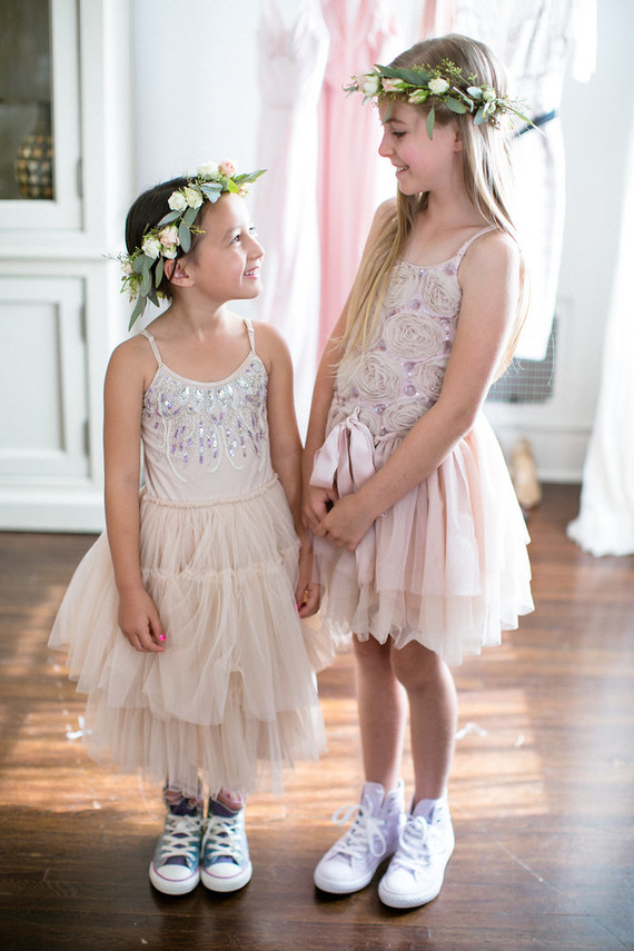 flower girls with sneakers