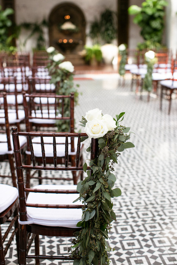 ceremony aisle garland