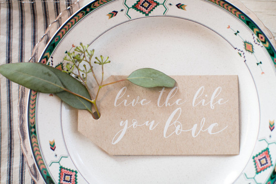 Cute place setting quote