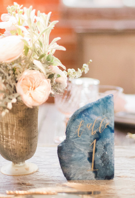 pink and blue wedding details