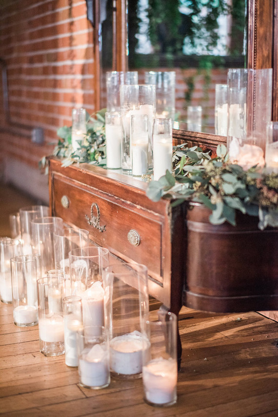 romantic indoor ceremony decor