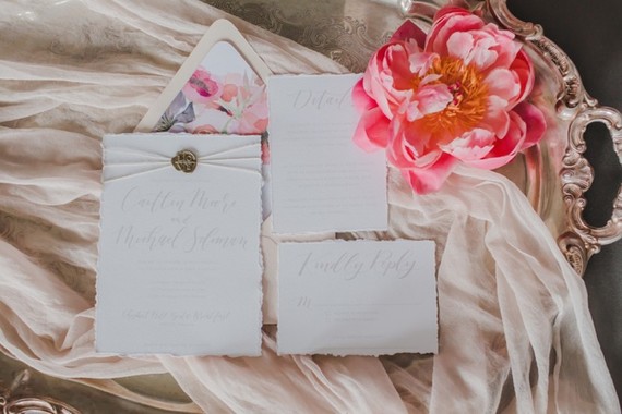 floral inspired wedding invites