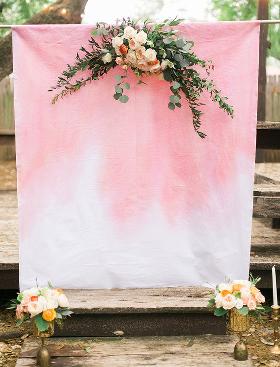 Dip dyed ceremony backdrop Inspiration