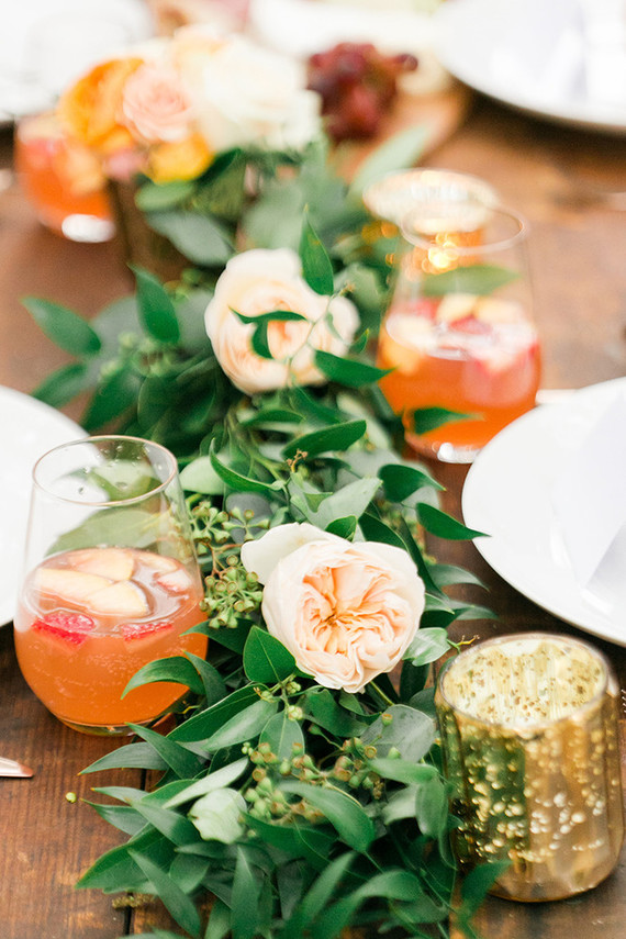 floral table garland