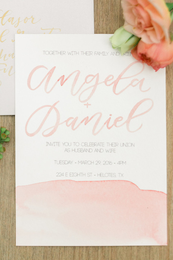 watercolor wedding invites