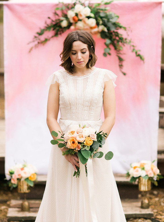 Dip dyed ceremony backdrop