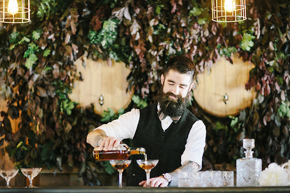 vintage cocktails and bartender