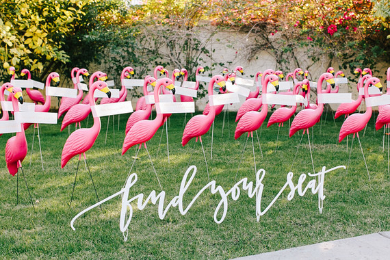 flamingo wedding details