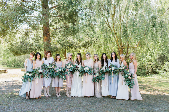 blush bridesmaids