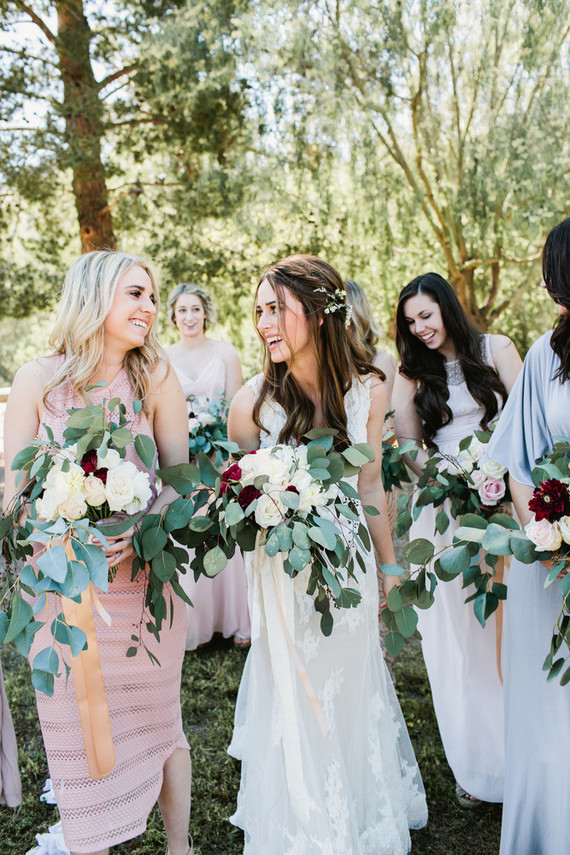 neutral bridesmaids
