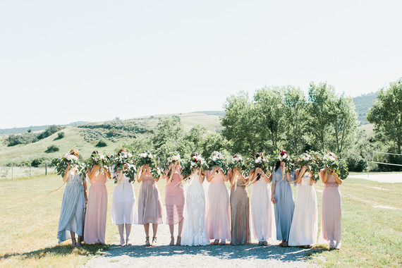 blush and cream bridesmaids