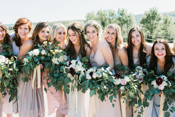 blush and cream bridesmaids