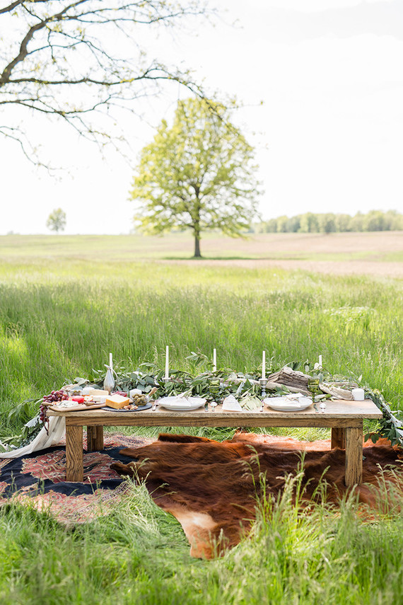Rustic summer picnic wedding ideas