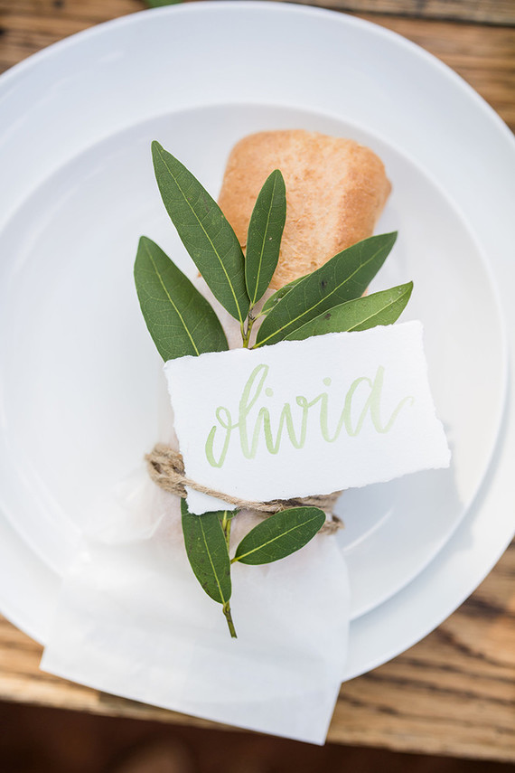 baguette place card Inspiration
