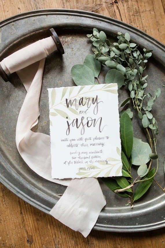 calligraphy wedding invites