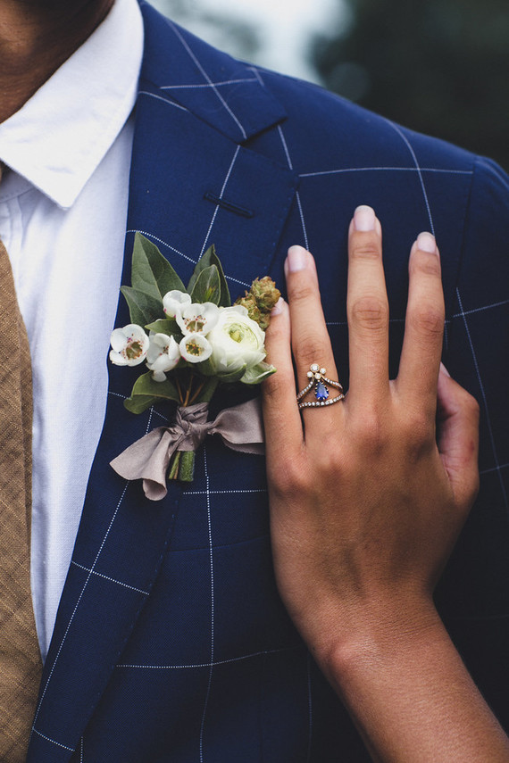 Blue groom suit