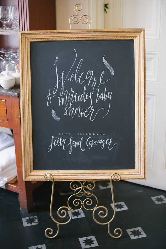 baby shower chalkboard sign