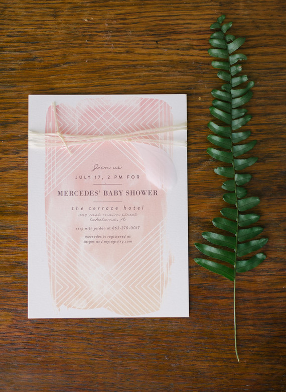 watercolor baby shower invite