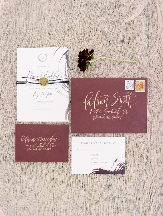 elegant fall wedding invitations