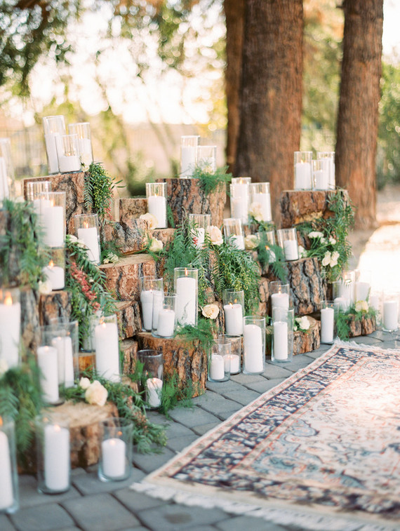 wedding candle display