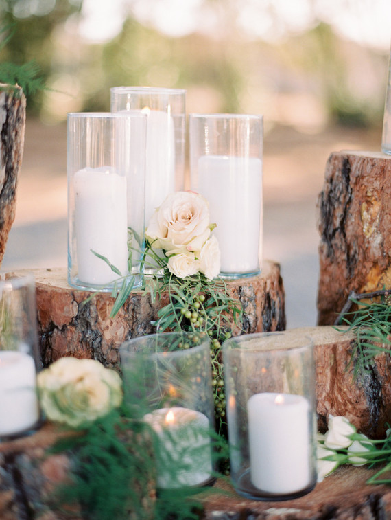 wedding candle display