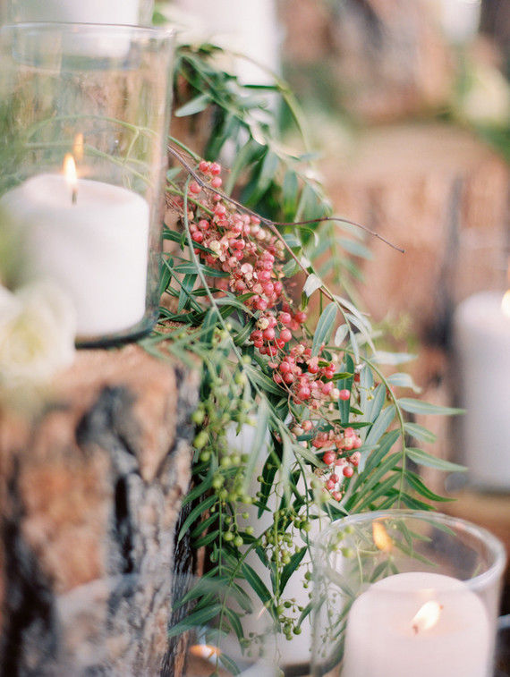 wedding candle display