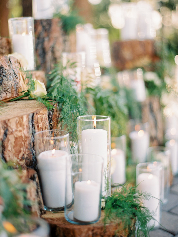 wedding candle display