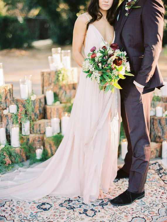 boho fall wedding portraits