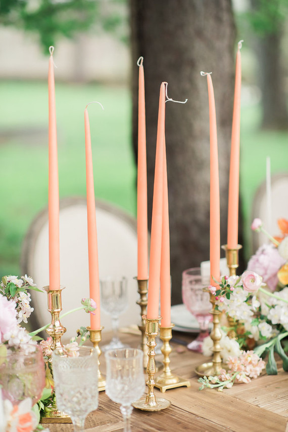 peach candles