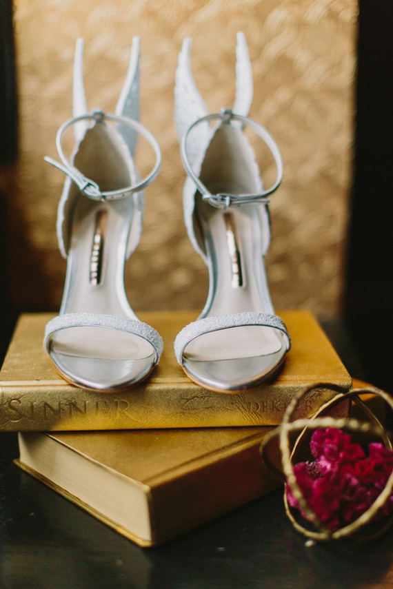 winged wedding shoes