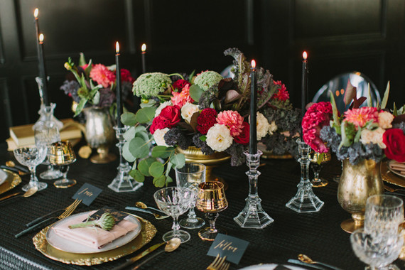 black and gold fall wedding ideas