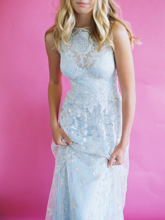 blue wedding dress