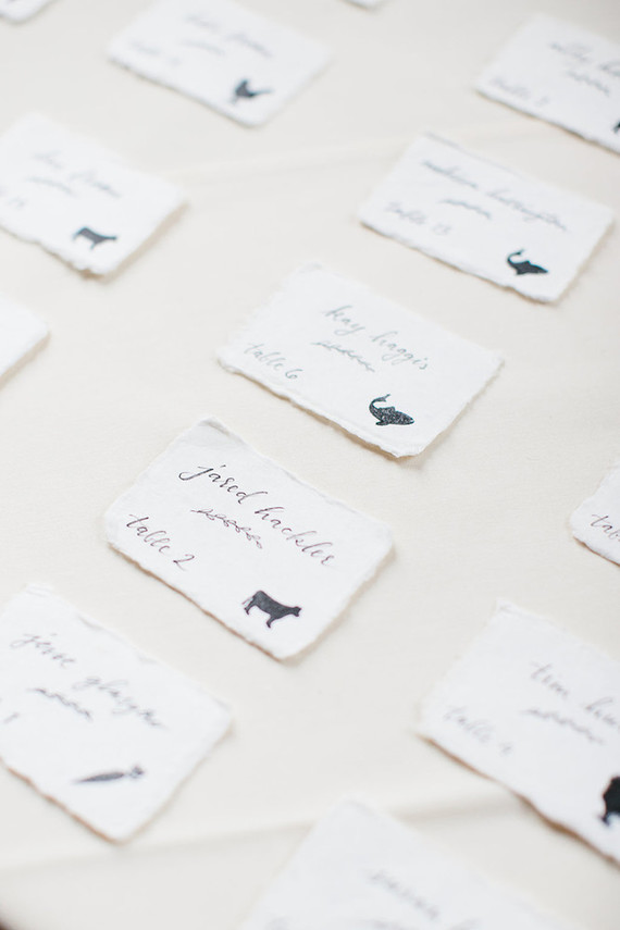 simple escort cards Inspiration
