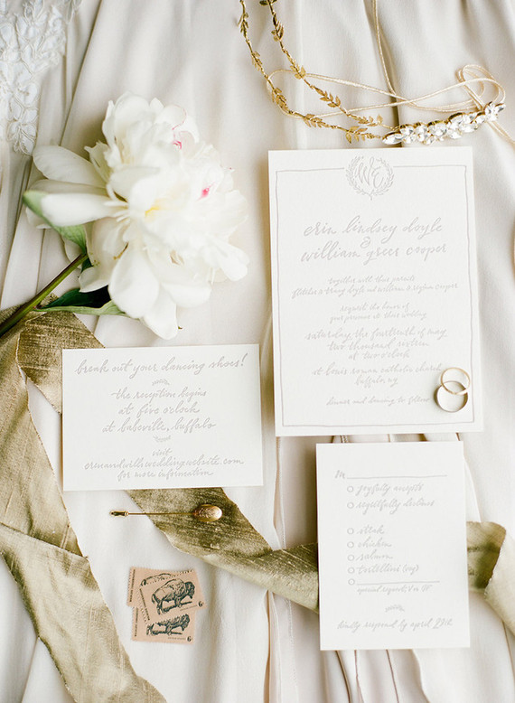 cream wedding details