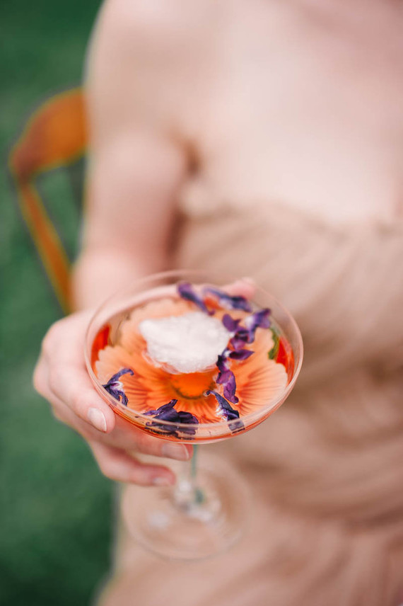 floral summer cocktail