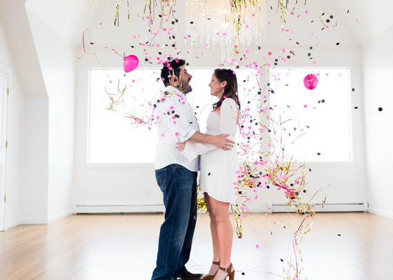 gender reveal balloon drop
