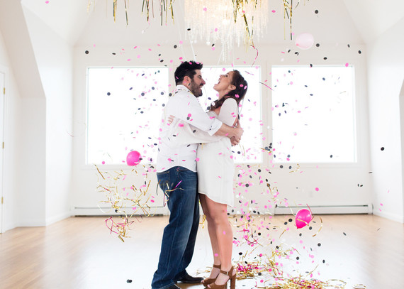 gender reveal balloon drop