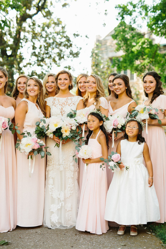 Blush bridesmaids dresses
