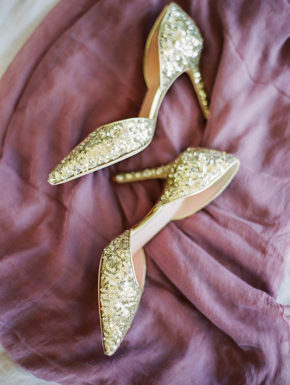 gold wedding shoes Inspiration