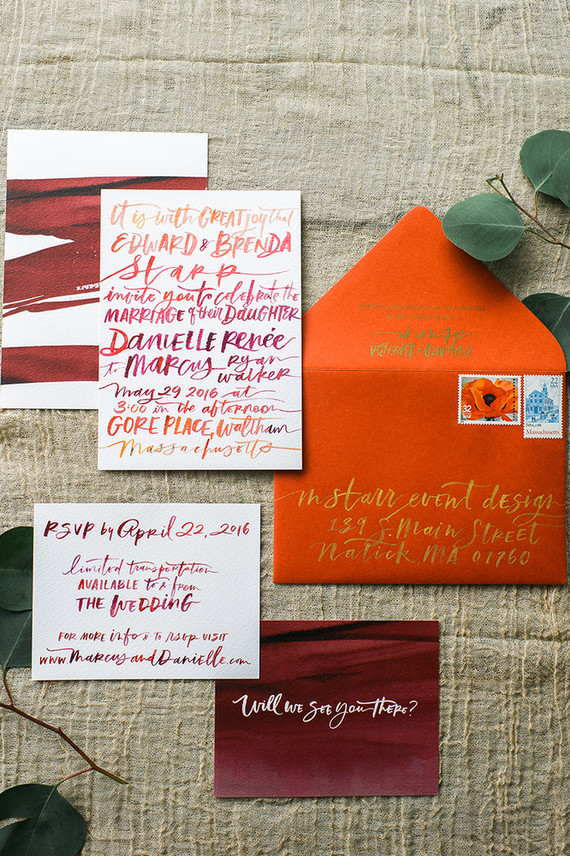 handwritten wedding invites