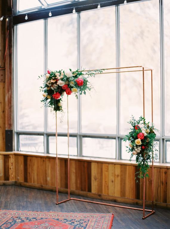 Modern wedding arch