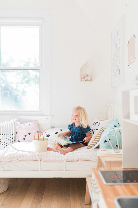 modern pastel shared kids room