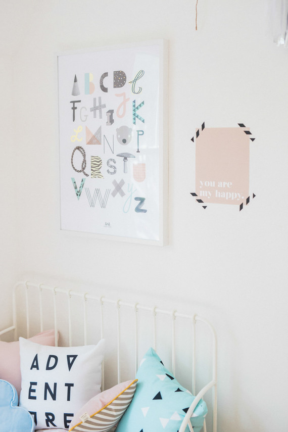 modern pastel shared kids room
