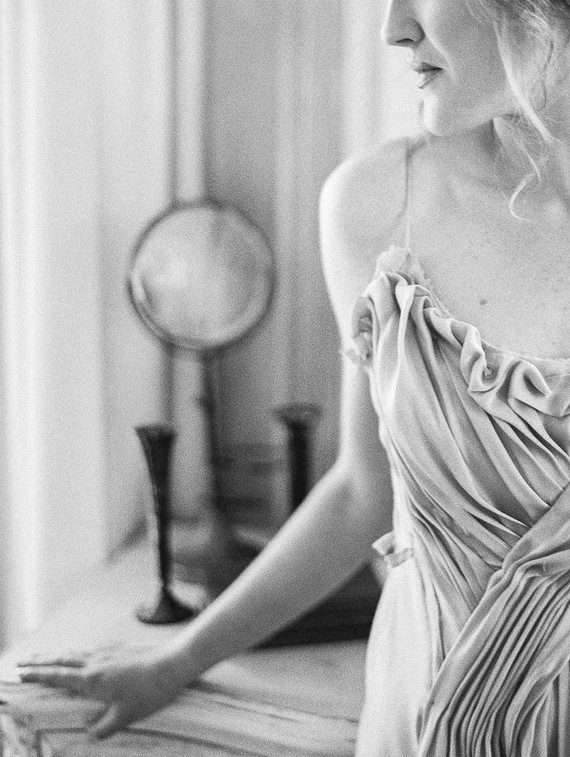 bride in dressing gown