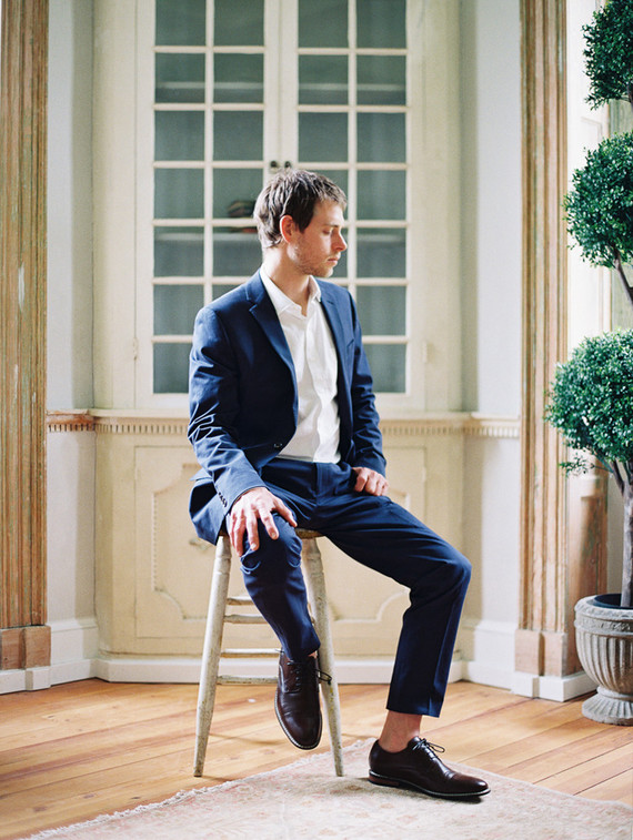 navy groom's suit Inspiration